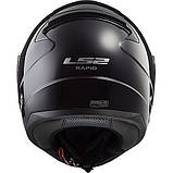 Мотошолом LS2 FF353 Rapid Solid Gloss Black XS, фото 5