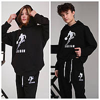 Підлітковий спортивний костюм оверсайз, унісекс, двонитка, розміри на зріст 146–158 см