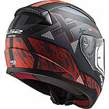Мотошолом LS2 FF353 Rapid XTREET Matt Black Red S, фото 4