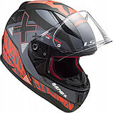 Мотошолом LS2 FF353 Rapid XTREET Matt Black Red S, фото 5