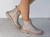 Черевики челсі шкіряні жіночі демісезон бежеві, фото 5