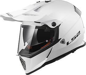 Мотошолом LS2 MX436 Pioneer EVO Solid Gloss White XS