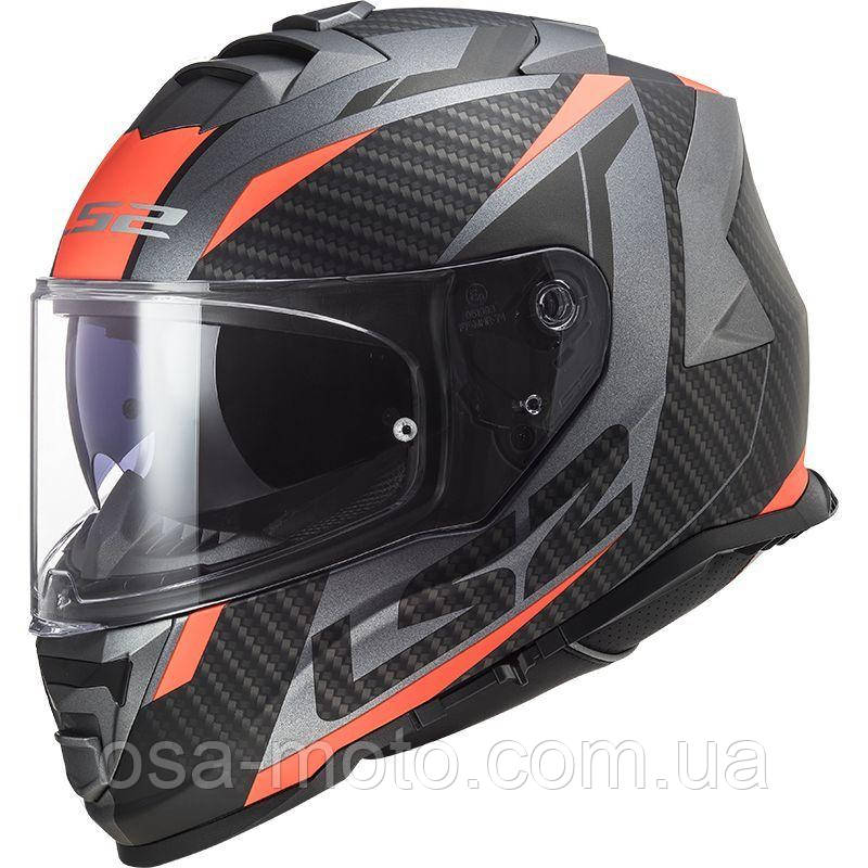 Мотошолом LS2 FF800 Storm Racer Matt Titan Fluo XS