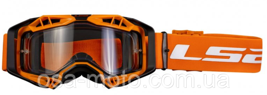 Маска кросова LS2 AURA Enduro Orange +Pinlock, фото 1