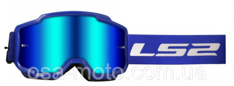Маска кросова LS2 CHARGER Blue Mirror Lens
