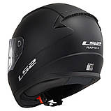 Мотошолом LS2 FF353 Rapid 2 Solid Matt Black ECE2206 XS, фото 6