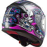 Мотошолом дитячий LS2 FF353J Voodoo Black Fluo Pink YS, фото 3