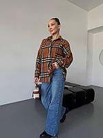 Сорочка жіноча тепла картата 42-46