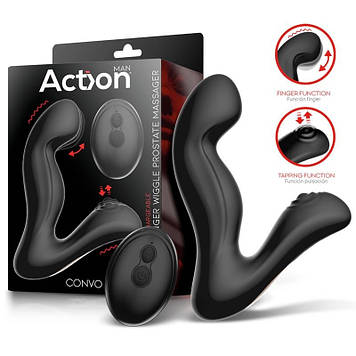 ACTION CONVO PROSTATE MASSAGER WITH TAPPING AND FINGER WIGGLE FUNCTION Bomba💣