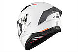 Мотошолом AXXIS PANTHER SV Solid A0 Gloss White L, фото 4