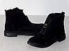 Черевики замшеві класичні жіночі демісезон чорні 39р, фото 7