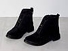 Черевики замшеві класичні жіночі демісезон чорні 39р, фото 10