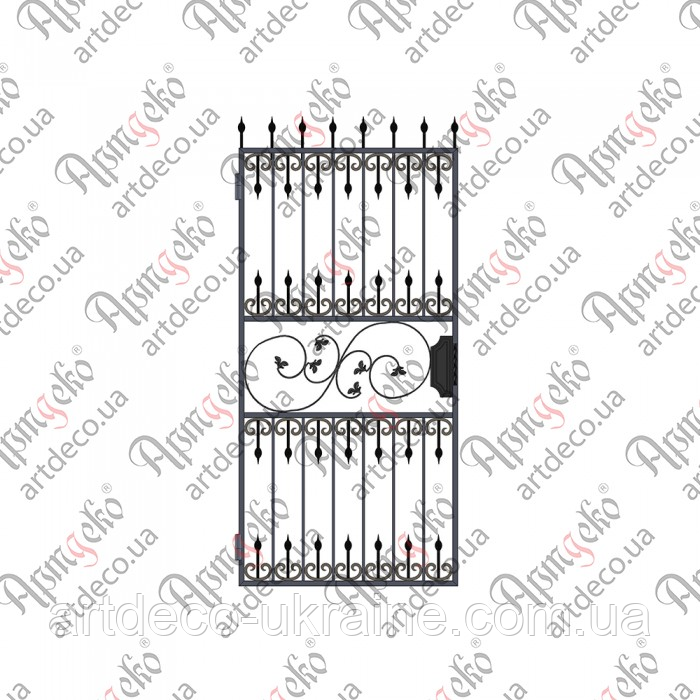 Кована хвіртка 2150х1000 (КД-36) КОМПЛЕКТ ЕЛЕМЕНТІВ, фото 1