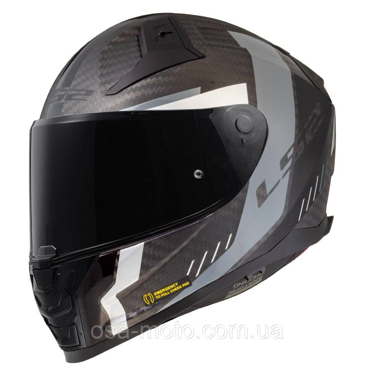 Мотошолом LS2 FF811 Vector 2 C Grid Matt Black Grey, фото 1