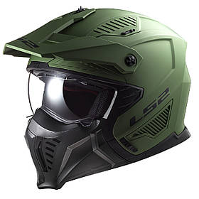 Мотошолом LS2 OF606 Drifter Solid Matt Military Green ECE2206 XS