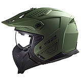 Мотошолом LS2 OF606 Drifter Solid Matt Military Green ECE2206 XS, фото 3