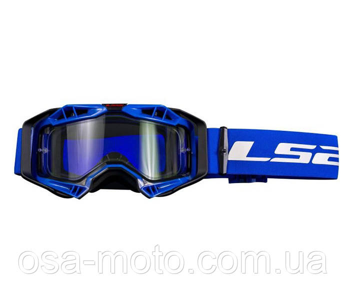 Маска кросова LS2 AURA Blue Clear Lens