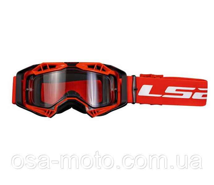 Маска кросова LS2 AURA Red Clear Lens