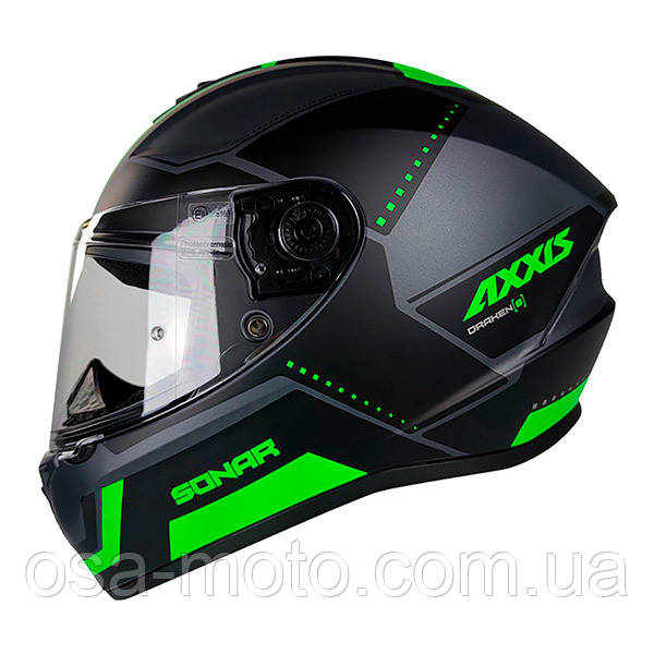 Мотошолом AXXIS DRAKEN S Sonar C6 Matt Green XS