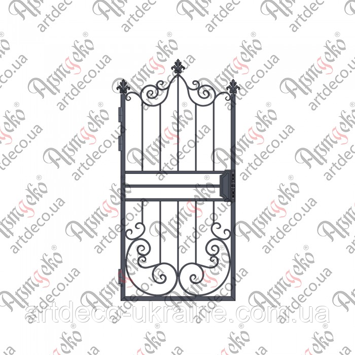 Кована хвіртка 2100х1000.(КД-31 КОМПЛЕКТ ЕЛЕМЕНТІВ, фото 1