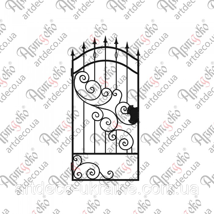 Кована хвіртка 2150х1000.(КД-48) КОМПЛЕКТ ЕЛЕМЕНТІВ, фото 1