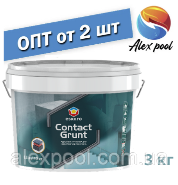 Eskaro Contact Grunt Адгезійний грунт Eskaro Рожевий, 3 кг акриловий грунт з мінеральним наповнювачем