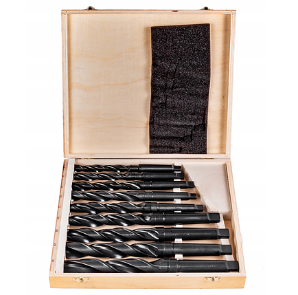 Набір свердел Silver з конічним кінцем Морзе 2 Ø14.5-30 мм 9шт S10421, фото 2