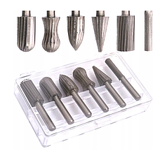 Фрези з металу HSS набір 6шт. Silver S11529