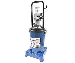 Нагнітач мастила пневматичний з перекатною ємністю 12л Silver S11440, фото 2