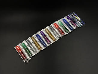 Клей для творчості з блискітками баночки 5 мл 6 кольорів 12 баночок.