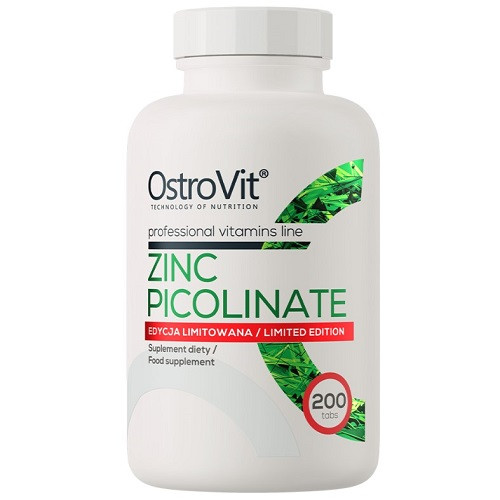 Вітаміни і мінерали OstroVit Zinc Picolinate (200 таблеток.), фото 1