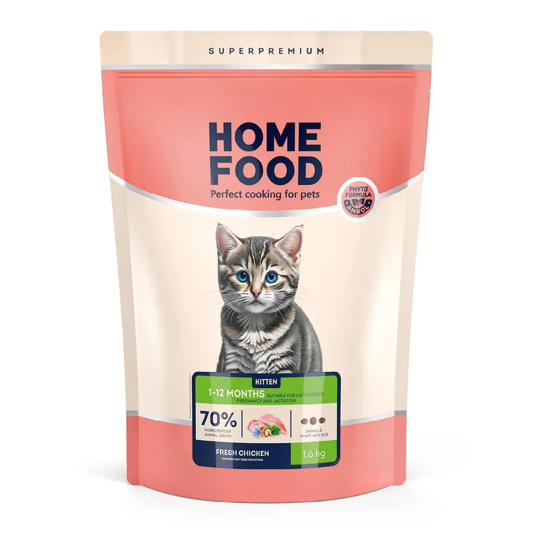 Сухий корм Home Food для кошенят з куркою 400 г
