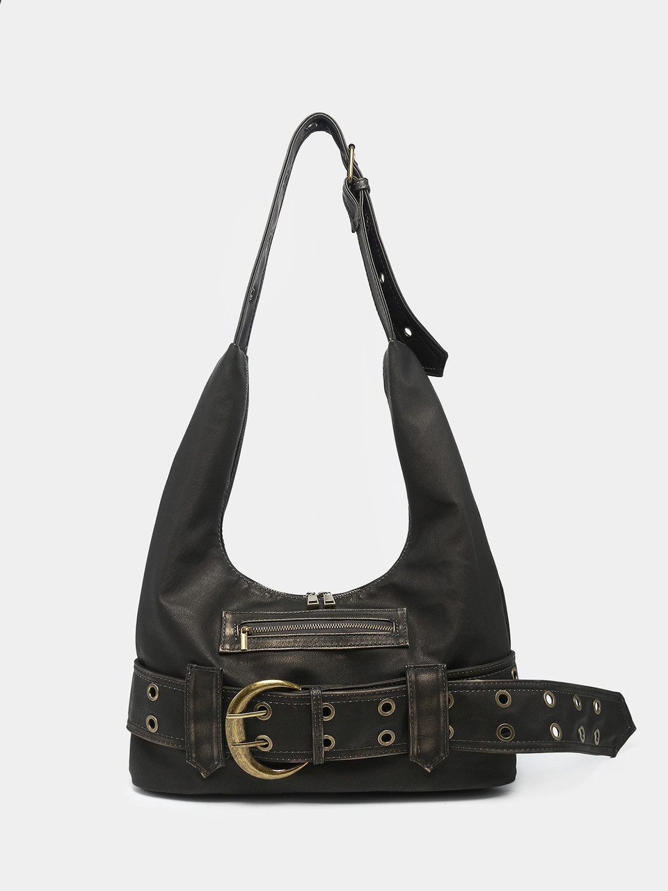 Сумка-шоппер шкіряна Y2K Leather чорна