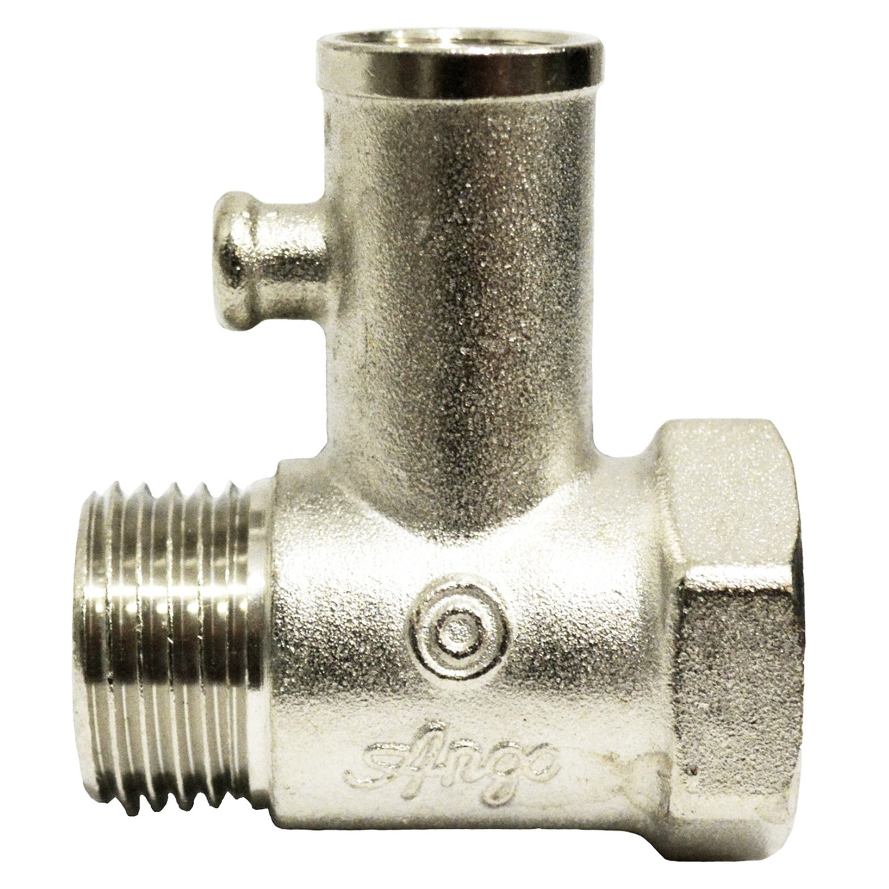 Запобіжний клапан для бойлера автоматичний скидний Ango 246А діаметр 1/2 дюйма 5 bar без ручки, фото 1