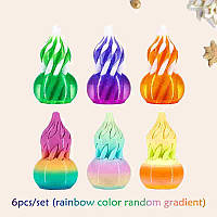 Набір з 6 штук 3D-друкованих фігур 7см микс кольорів, кор.8*8*8см