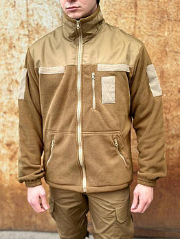 Флісова кофта койот з плащівкою