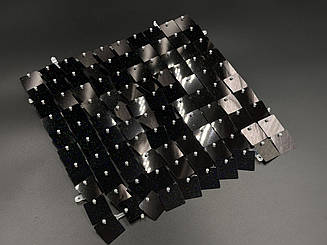 Квадратні паєтки голограма чорного кольору 100 шт 30х30см