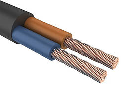 Провід монтажний ПВС 2х1,0 Чорний ОДЕСА ГОСТ (Економ)