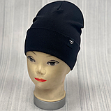 М 89513. Шапка подвійна з відворотом для мальчика "ARE denim", 2-8 років, різні кольори, фото 8