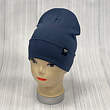 М 89513. Шапка подвійна з відворотом для мальчика "ARE denim", 2-8 років, різні кольори, фото 4