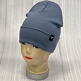 М 89513. Шапка подвійна з відворотом для мальчика "ARE denim", 2-8 років, різні кольори, фото 5