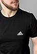 Чоловіча футболка Adidas спортивна футболка Адідас біла зі смужками, фото 9