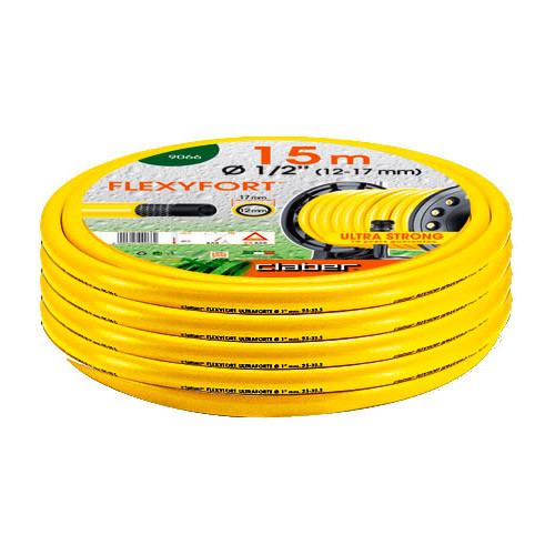 Claber Шланг поливальний 1/2" 15м Flexyfort, жовтий