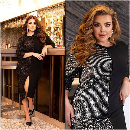 Сукня святкова міді паєтки, фото 1