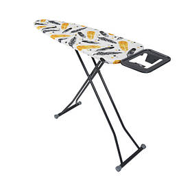 Прасувальна дошка 110 х 33 см Eurohome ALPINE суцільнометалева принт жовто-чорне пір'я (EH11033M-2)