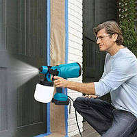 Професійний фарборозпилювач Krafftec 48V/2Ah, 600 W, 800 мл, Фарбопульт із ZG-241 регулюванням подачі