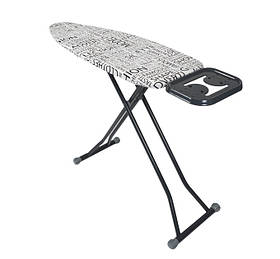 Прасувальна дошка 118 х 40 см Eurohome CLOUD суцільнометалева з розеткою принт текст (EH11840MPLE-1)