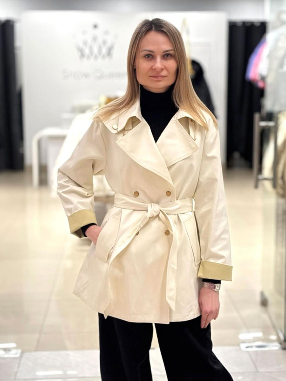 Тренч CHANEVIA 9950 Cream White, фото 1