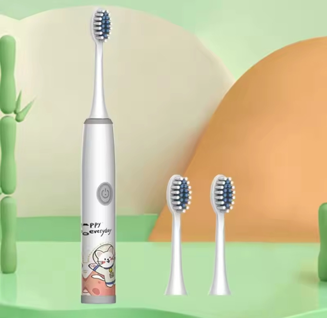 Електрична зубна щітка дитяча, 3 насадки 6 кольорів, фото 1