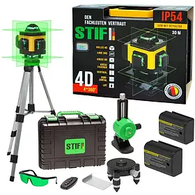 4D Лазерний рівень нівелір Stif Germany BL-16 (2 АКБ, штатив)